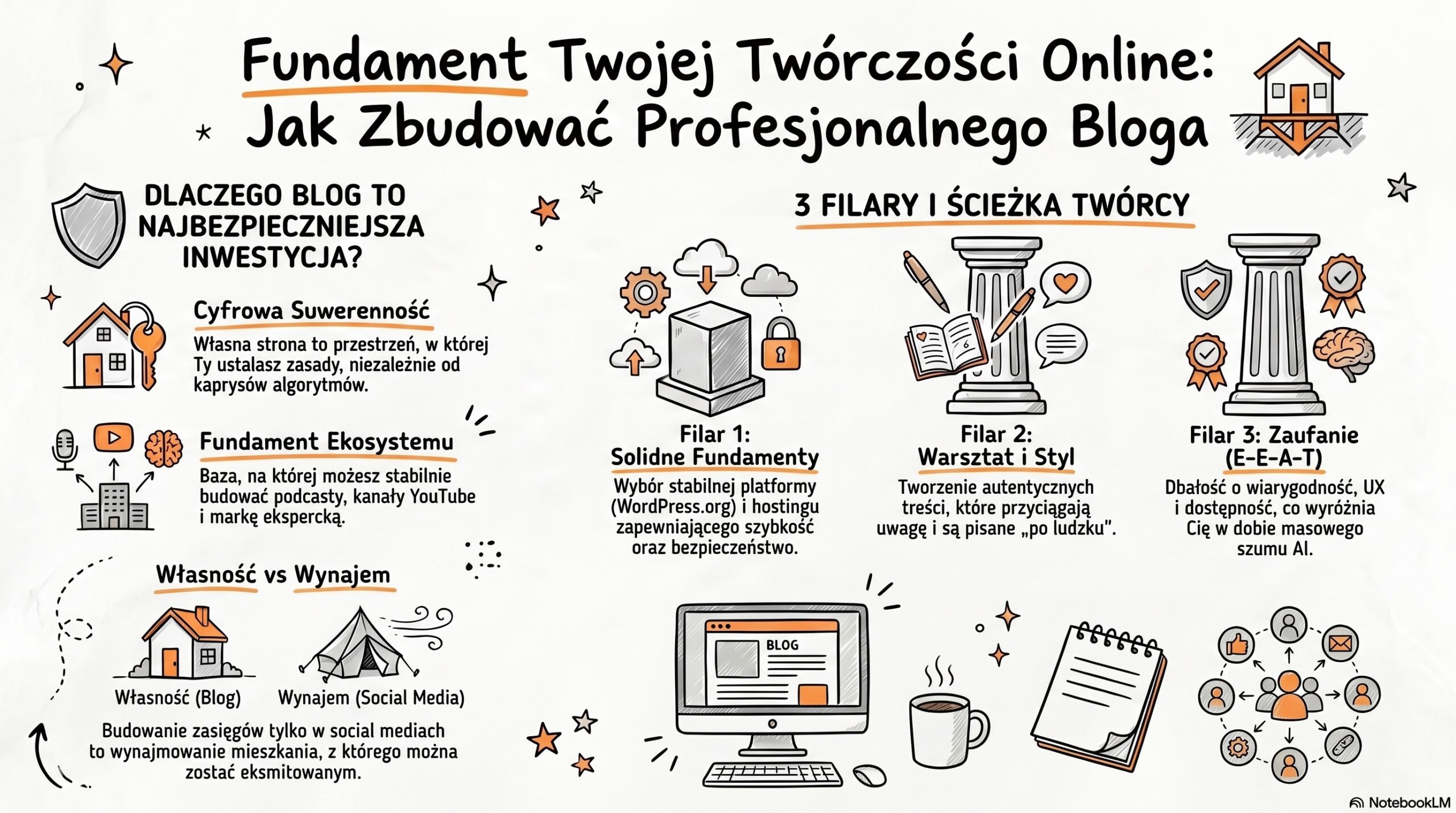Blog - Fundament Twojej twórczości online - infografika